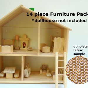 Wooden Toy Peg Doll House Furniture