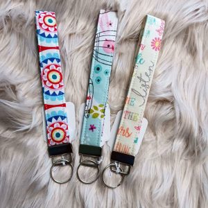 WRIST STRAP, WRISTLET KEY FOB, handmade key fob wristlet, fabric key fob