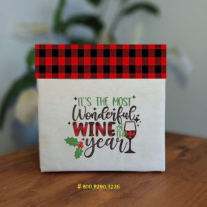 IT'S THE MOST WONDERFUL WINE - Festive Sturdy Foldable Washable Fabric Basket Storage Box
