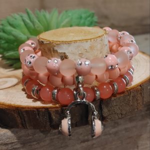 Rug Rhat Wrap Bracelet - Pink Headphone Charm