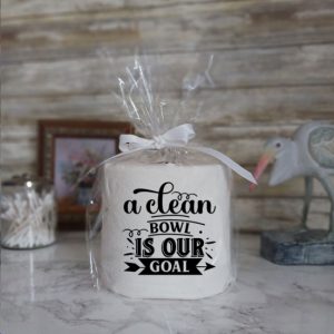 ❤️BEST SELLER❤️ A CLEAN BOWL IS OUR GOAL - Funny Toilet Paper Cover Bathroom Decor Funny Gift