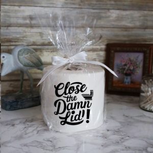 ❤️BEST SELLER❤️ CLOSE THE DAMN LID - Funny Toilet Paper Cover Bathroom Decor Funny Gift