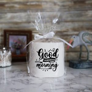 GOOD MORNING GORGEOUS - Funny Toilet Paper Cover Bathroom Decor Funny Gift
