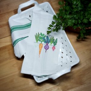 ❤️BEST SELLER❤️ ROOTING FOR YOUR GARDEN VEGGIES - Embroidered Kitchen Towel Dish Towel