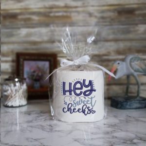 HEY SWEET CHEEKS - Funny Toilet Paper Cover Bathroom Decor Funny Gift