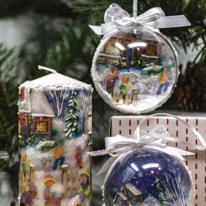 Holiday Cheer Christmas Set with Candles - Festive New Year Decor & Gift Idea