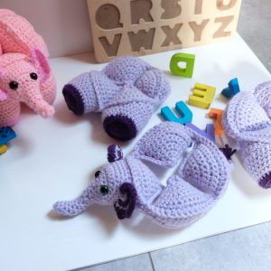 Eleanor the Elephant Crochet Puzzle Toy