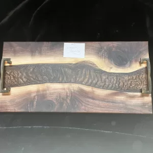Charcuterie / Serving Board - Walnut with bronze epoxy, Extra Large