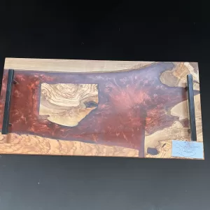 Charcuterie / Serving Board - Olive Wood with Copper Epoxy, Extra Large