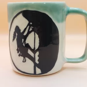 Hand Carved Pottery Mug