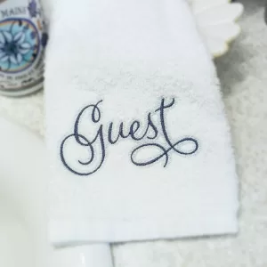 ❤️BEST SELLER❤️ GUEST - Embroidered Hand Towel for Bathroom • Decorative Towel