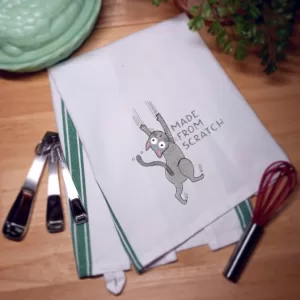 🐾MADE FROM SCRATCH CAT KITTEN - Embroidered Kitchen Towel Dish Towel