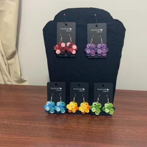 Beautifully designed Quilled Cluster Earrings, Mother’s Day, Birthday, Artisan Jewelry, Unique