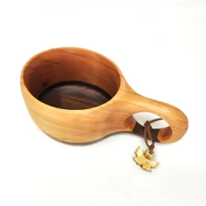 300ml Cherry wood and Black Walnut Kuksa / Nordic style wooden cup / Scandinavian style wooden cup