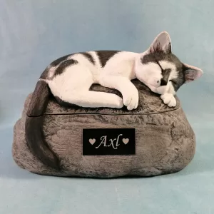 Custom Painted Short Haired Cat Cremation Urn WITHOUT ANGEL WINGS (Copy)