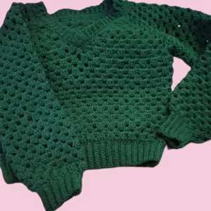 Granny cluster V neck sweater(custom)
