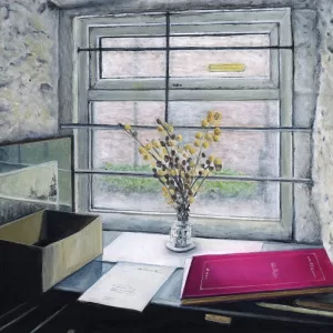 Oil Painting: Bookshop Window, Edinburgh, Scotland