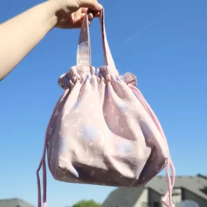 Pink Drawstring Bag