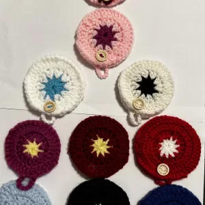 Crochet pizza cutter cover