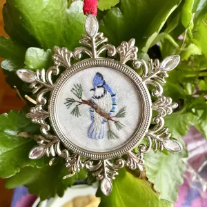 Bird Ornament - Blue Jay