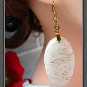 "Ivory Wood" Earrings