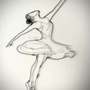 Ballerina Wire Wall Art