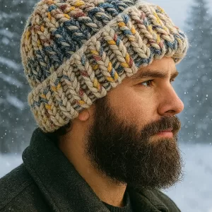 Large Chunky Knit Winter Hat | Toque | wool blend