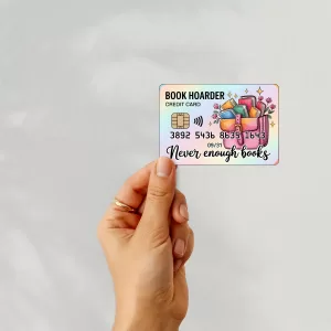 Book Hoarder Credit Card Sticker